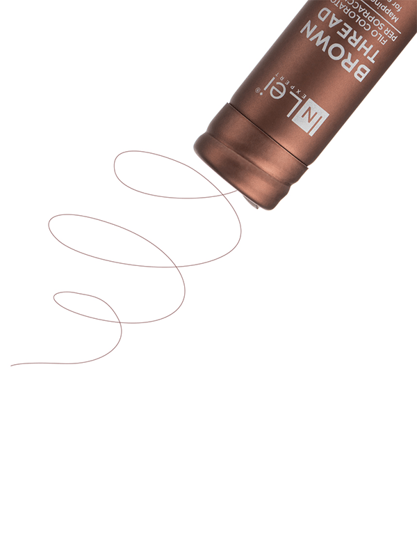 InLei® „BROWN THREAD“ brauner Faden zum Nachzeichnen von Augenbrauen - lishmaker.com
