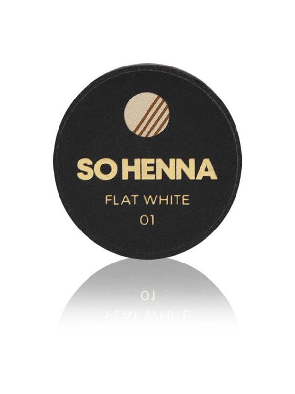 SO HENNA Augenbraue Henna Farbe - 01 Flat White - lishmaker.com